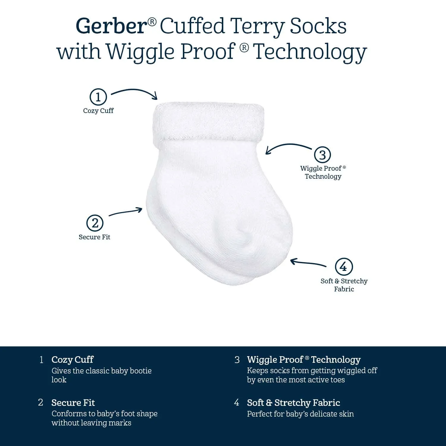 12-Pack Baby Boys Transportation Zone Terry Wiggle Proof® Socks