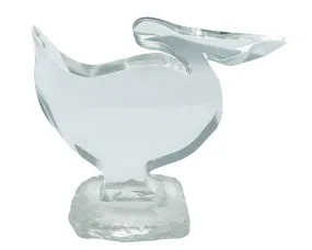 1970s Modernist Acrylic Lucite Pelican Sculpture Guzzini Italy or Guyon Quebec