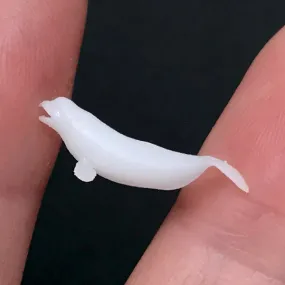 3D Miniature Whale Figurine | Animal Resin Inclusion for Resin Underwater World DIY | Mini Fish Embellishment for Resin Art (1 piece / 9mm x 19mm)