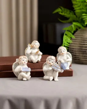 'Angelic Musician' Fine Porcelain Figurine - Set of 4