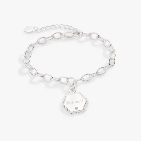 'Bridesmaid' Charm Bracelet, Adjustable