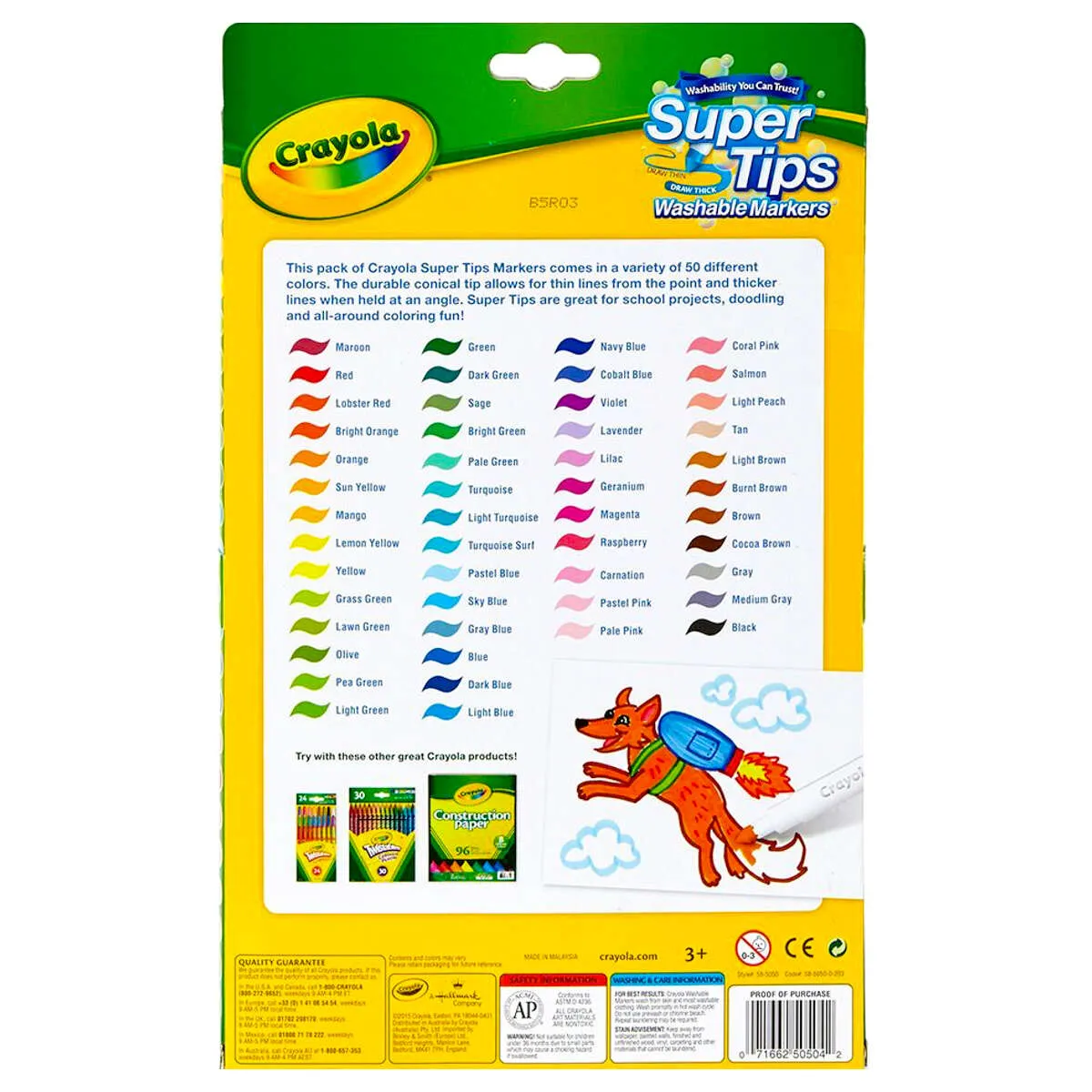 Crayola 50 Super Tips Washable Markers