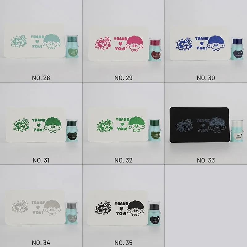 Cute Finger Cot Stamping Ink Pad (35 Colors)