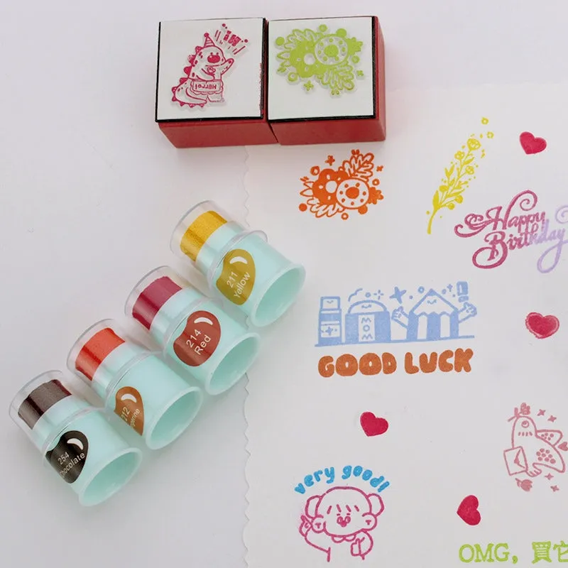 Cute Finger Cot Stamping Ink Pad (35 Colors)