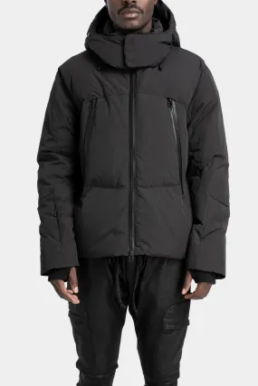 Detachable hood down jacket, Black