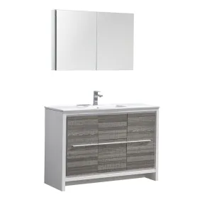 Fresca Allier Rio 48 Ash Gray Modern Bathroom Vanity