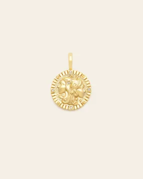 Gemini Medallion - Gold Vermeil