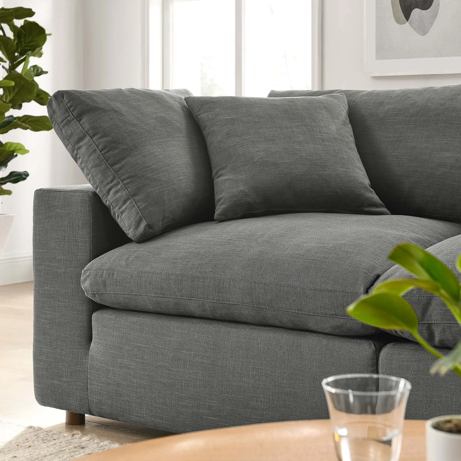 Haven Deep Seat Sectional Sofa, 2 Seater