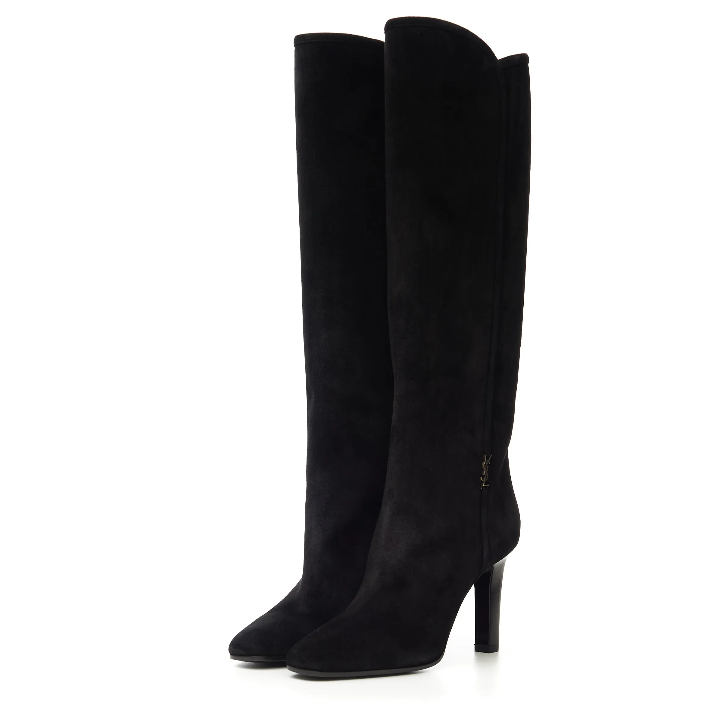 Jane Monogram Boots In Black Suede