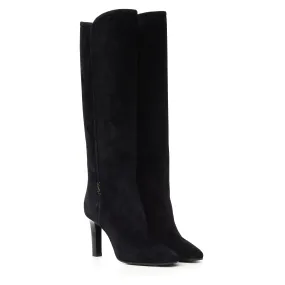 Jane Monogram Boots In Black Suede