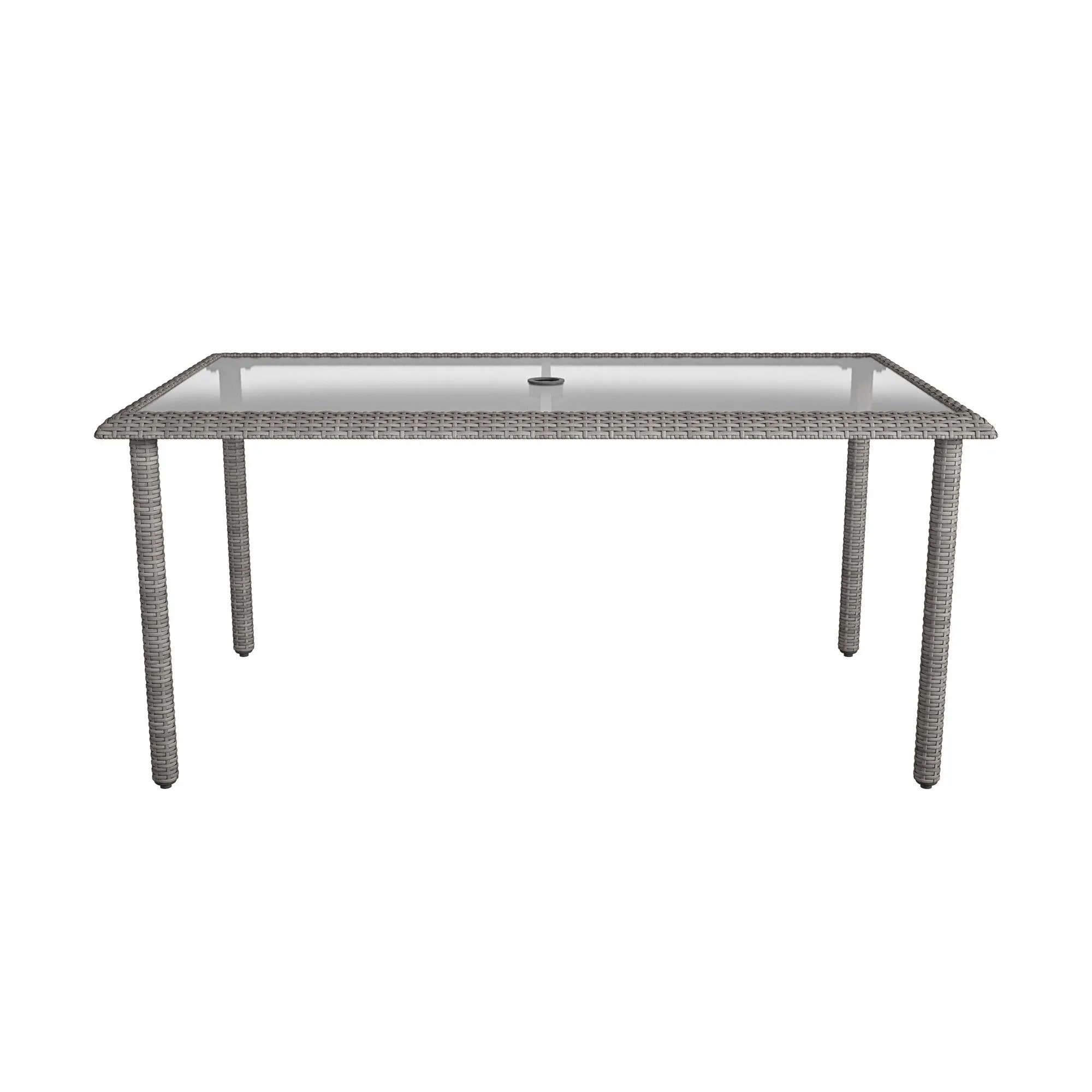 Lakewood Ranch Steel and Wicker 64" Dining Table