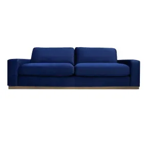 Landon Platform Sofa In Cobalt Blue 93