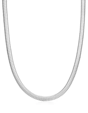 Mini Flex Snake Chain Necklace- Silver