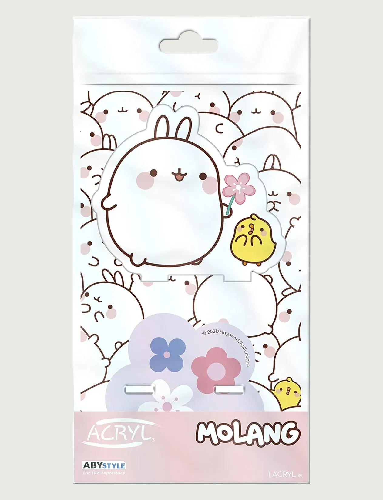 Molang and Piu Piu Acrylic Figure - Flower