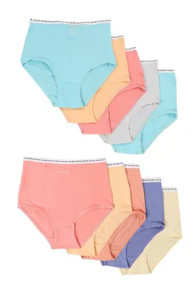 Pack of 10 Colored Full Brief