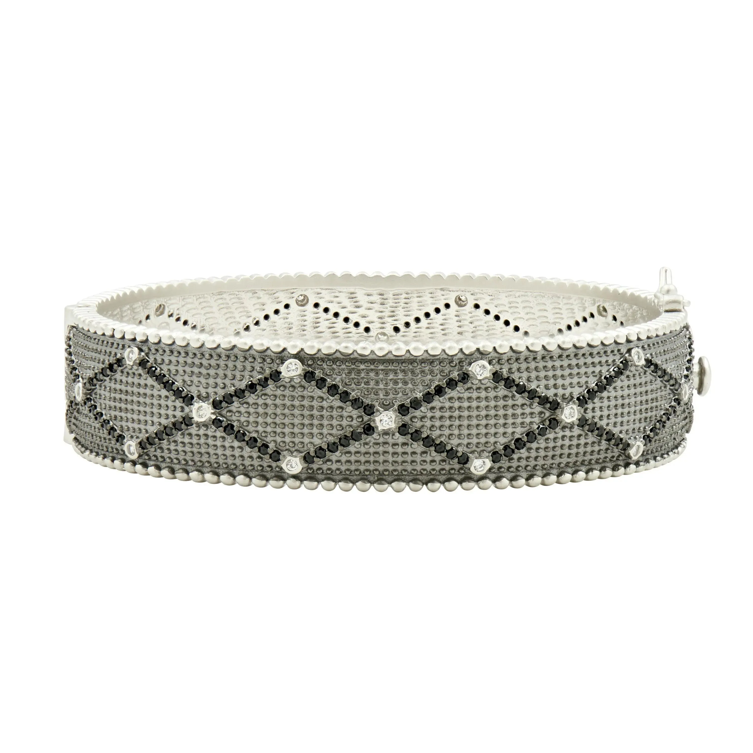 Signature Textured Hinged Bangle