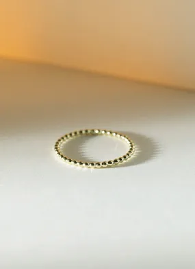 Sphere stacking ring thin and thick 14k gold