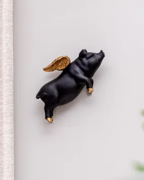 'When Pig's Fly' Wall Mounted Figurine