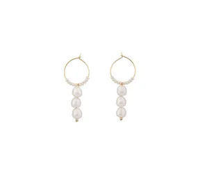 XS 3 Pearl Hoops - PEARL